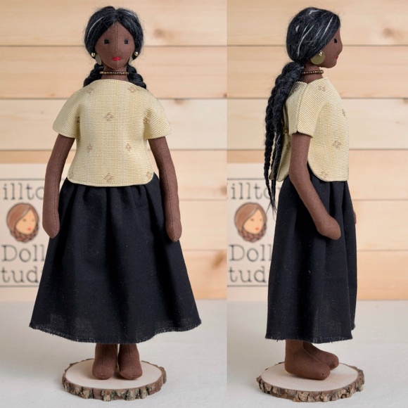 Fabric Doll "Annie" Handcrafted Textile Cloth Heirloom Primitive Doll - Picture 5 of 11